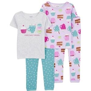 Carter's Toddler Pajama Set - Purple, Pink, Gray, and Teal